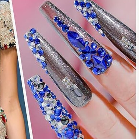 Sapphire Blue Nail Art Rhinestone Kit - Picture 3 of 8